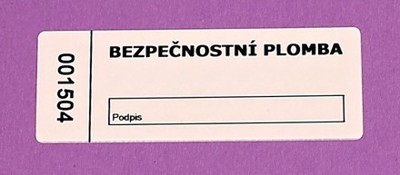 Samolepící bezpečnostní etiketa