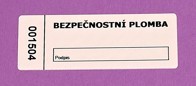 Samolepící bezpečnostní etiketa