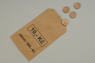 Sáček na mince 10 Kč - papírový