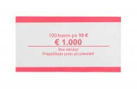Papírová páska na Euro bankovky 10,-Euro, slovenský potisk