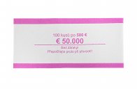 Papírová páska na Euro bankovky 500,-Euro, český potisk