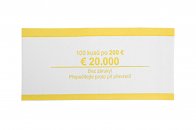 Papírová páska na Euro bankovky 200,-Euro, český potisk