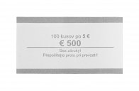 Papírová páska na Euro bankovky 5,-Euro, slovenský potisk