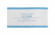 Papírová páska na Euro bankovky 20,-Euro, český potisk